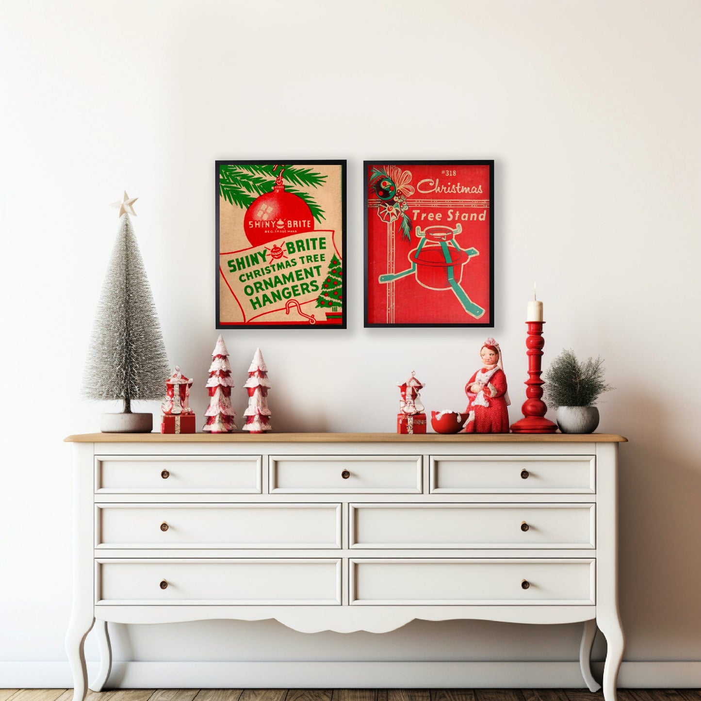 Vintage Shiny Brite christmas poster