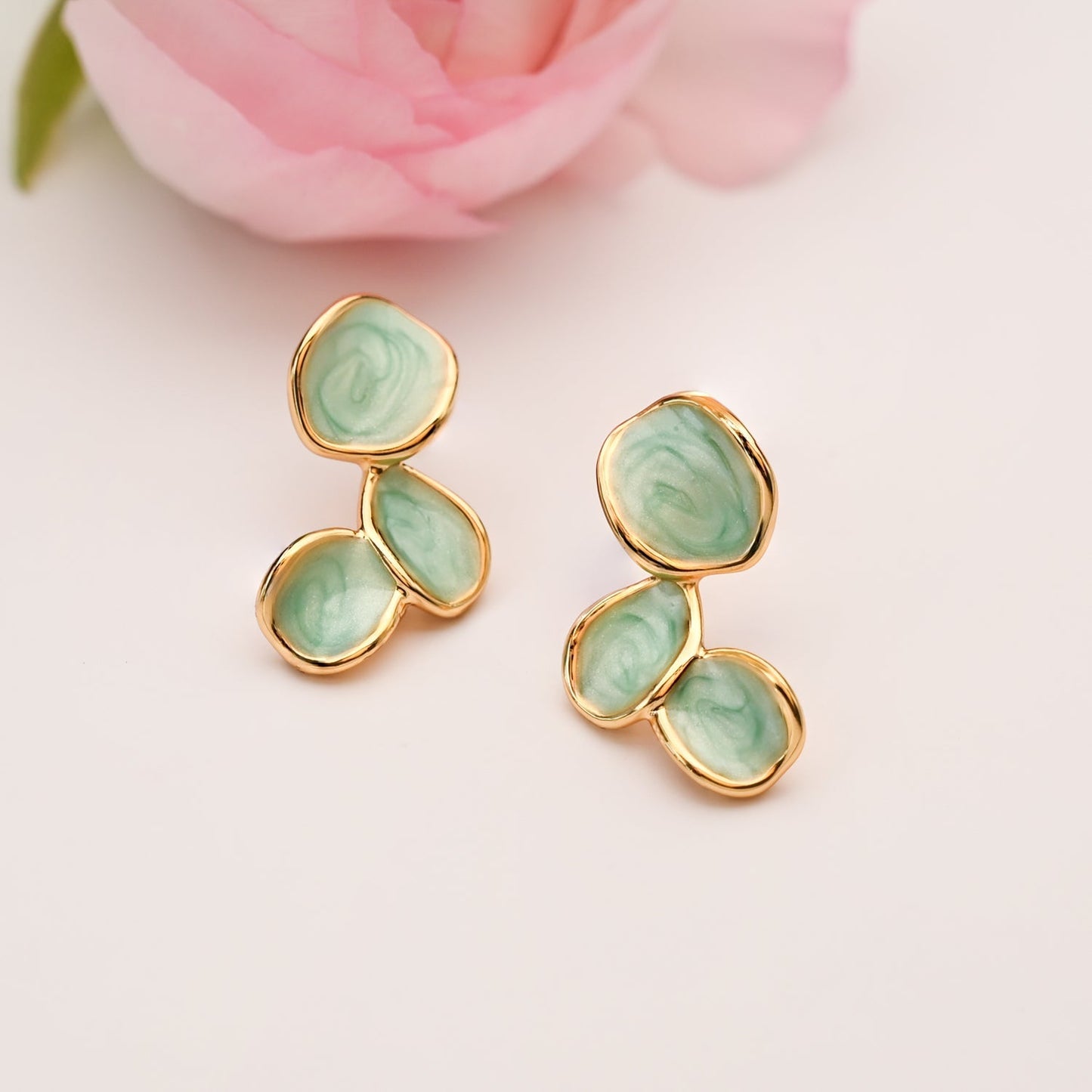 Hope Echo Earrings in Mint
