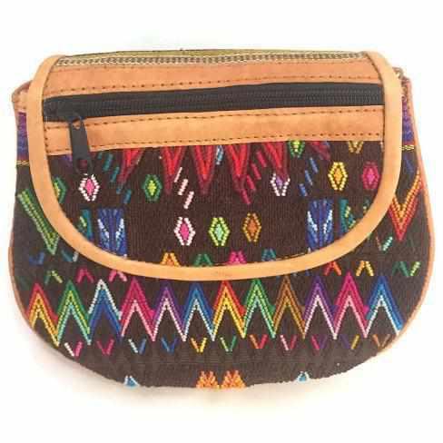 Camila Leather Huipil Crossover Purse - Guatemala