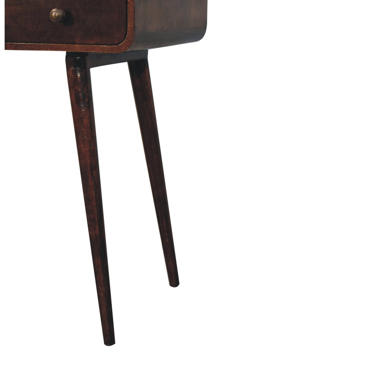 Solid Wood Curved California Walnut Writing Desk