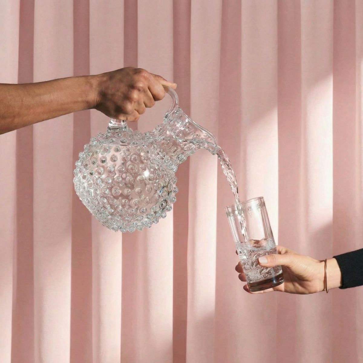 Hobnail Jug - Large - Clear Quartz