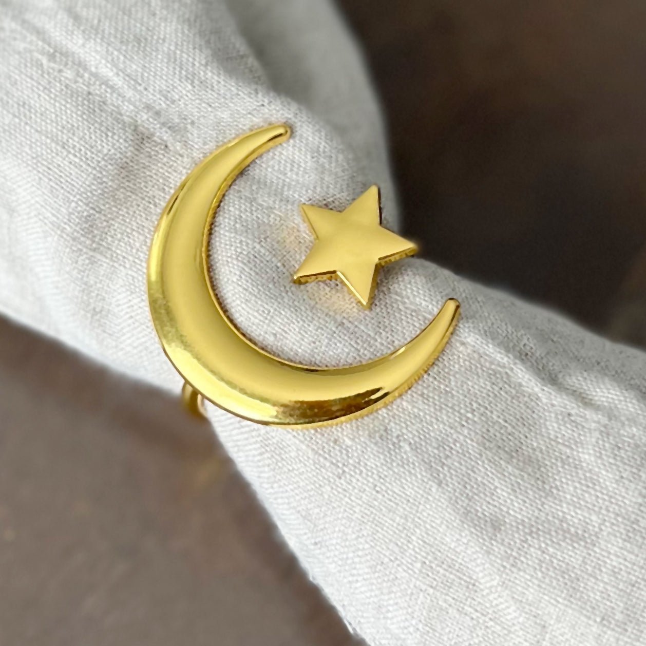 Crescent Moon and Star Napkin Rings