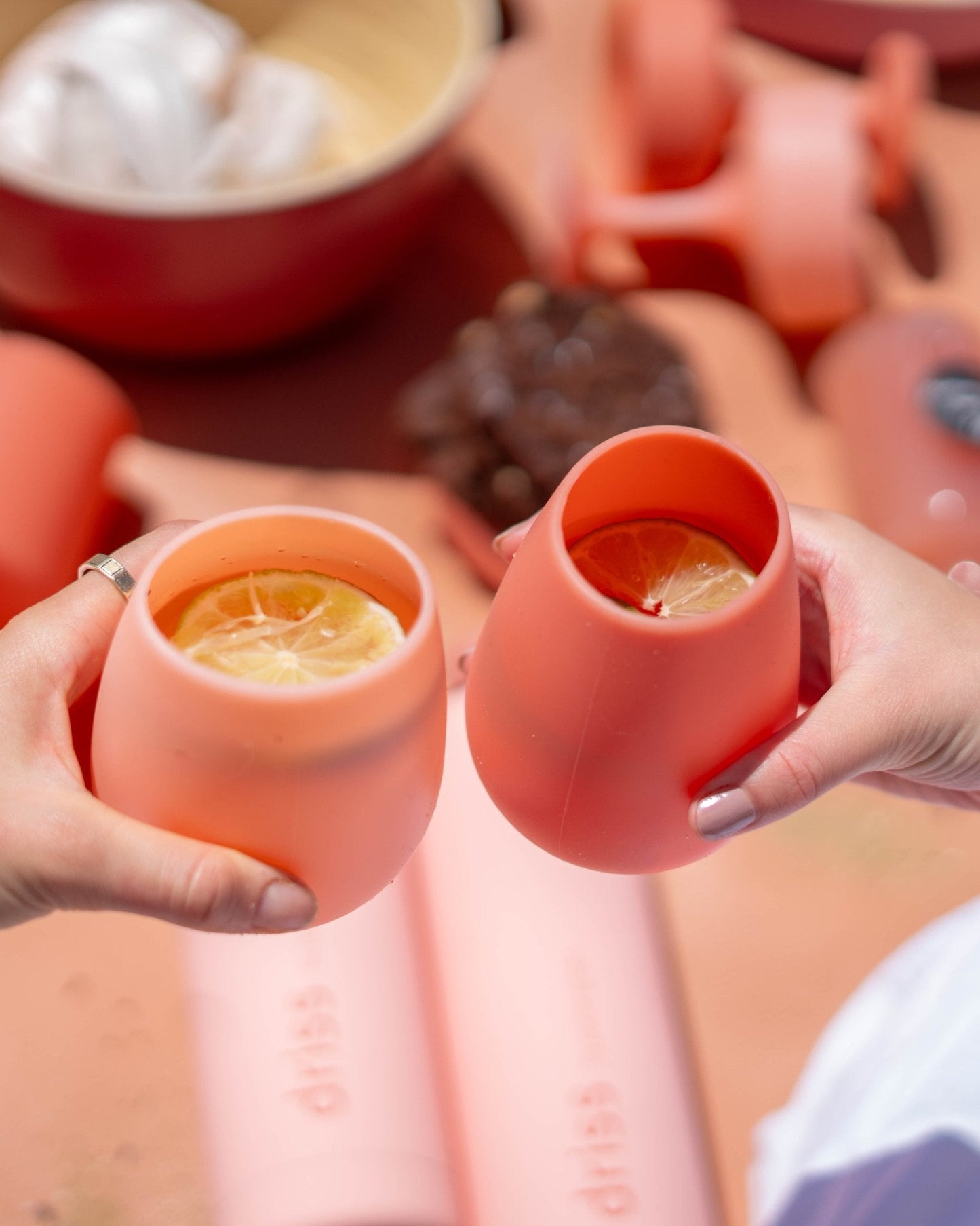 terra + peach | fegg | silicone unbreakable glasses