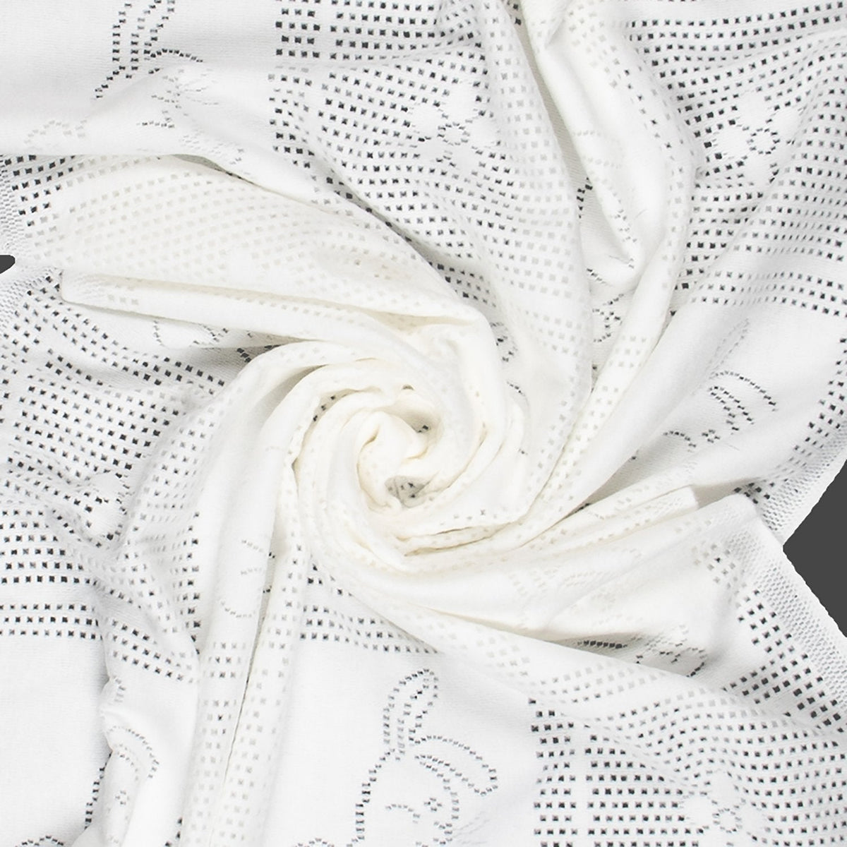 Southampton Home Lace Weave Bunny Baby Blanket ~ White ~
