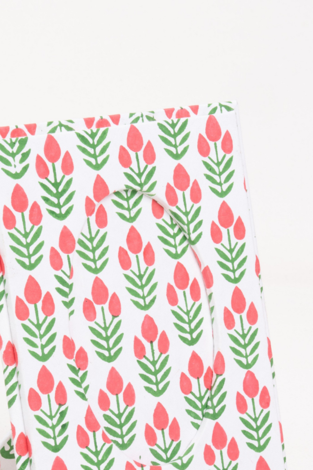 Blockprint Picture Frame in Red Poppy