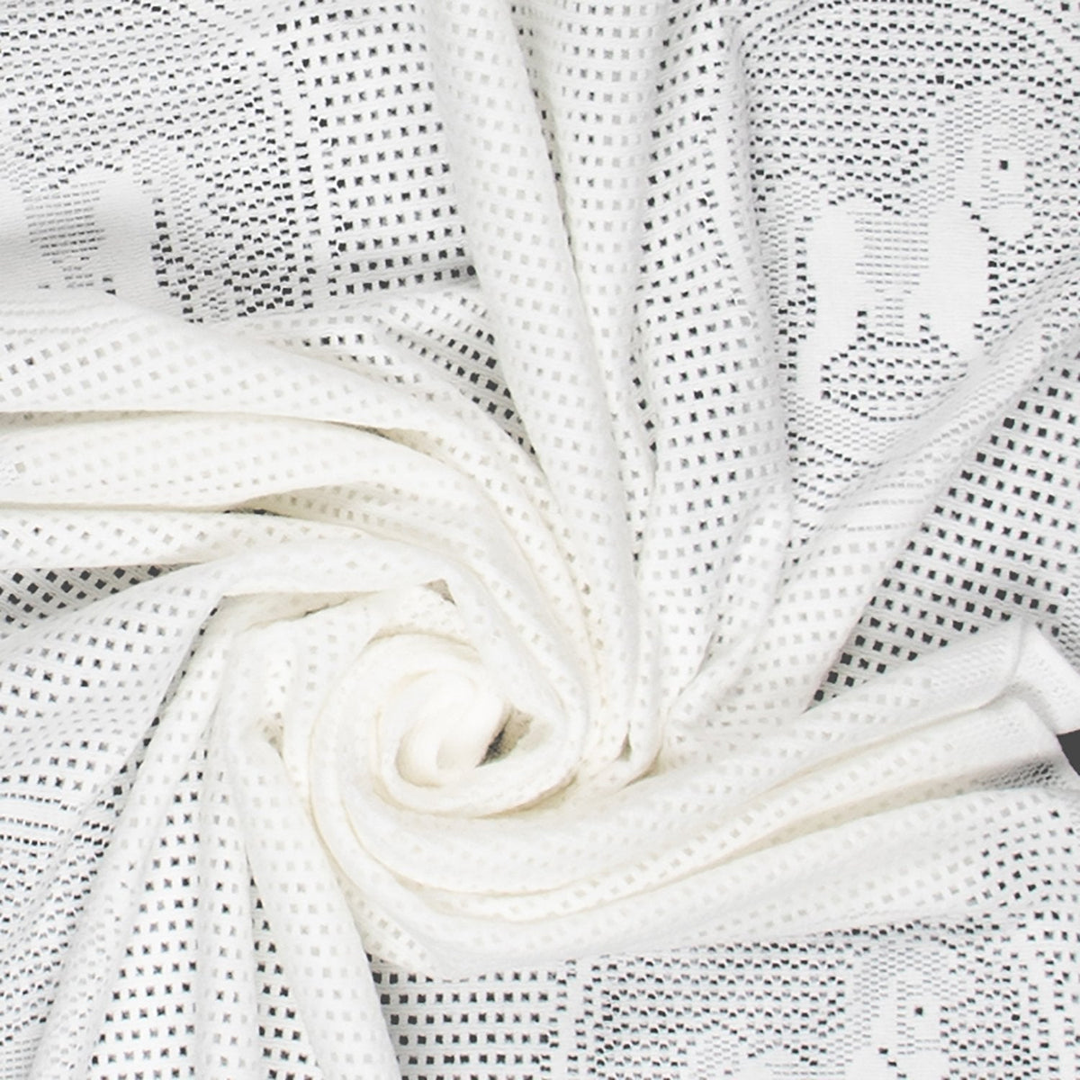 Southampton Home Lace Weave Rocking Horse Baby Blanket - White