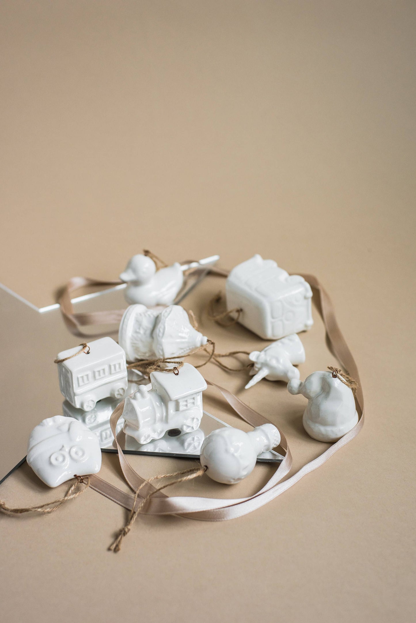 Handmade Porcelain Christmas Ornaments: Carrousel