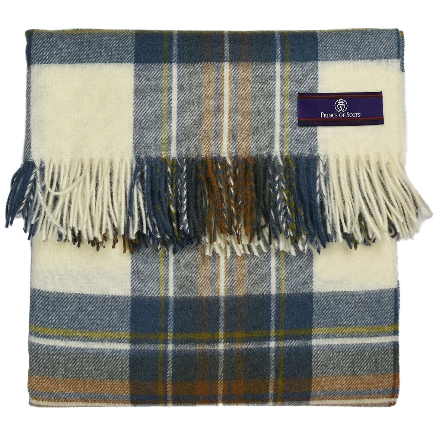 Highland Tartan Tweed Merino Wool Throw ~ Muted Blue Stewart ~ - Osadia Concept Store