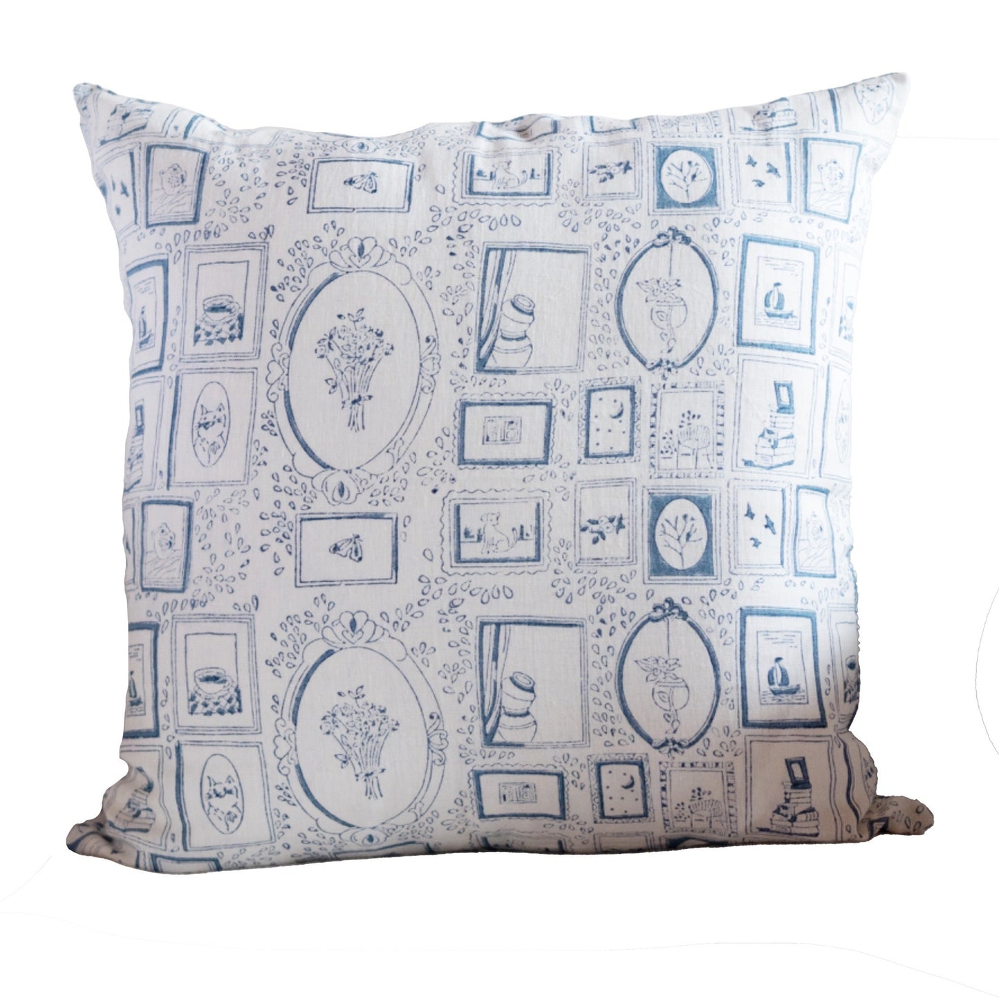 Wall Of Frames - Hand Block Printed Pillow Cover