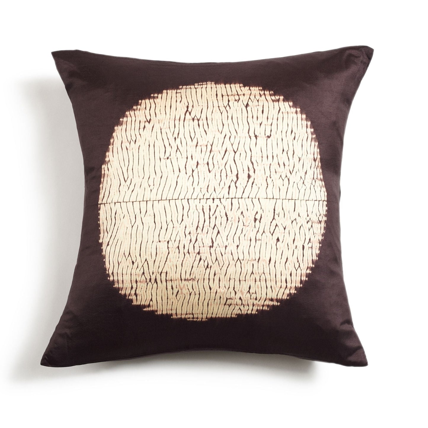 Shunya Gold Handcrafted Shibori Print Mulberry Silk Pillow