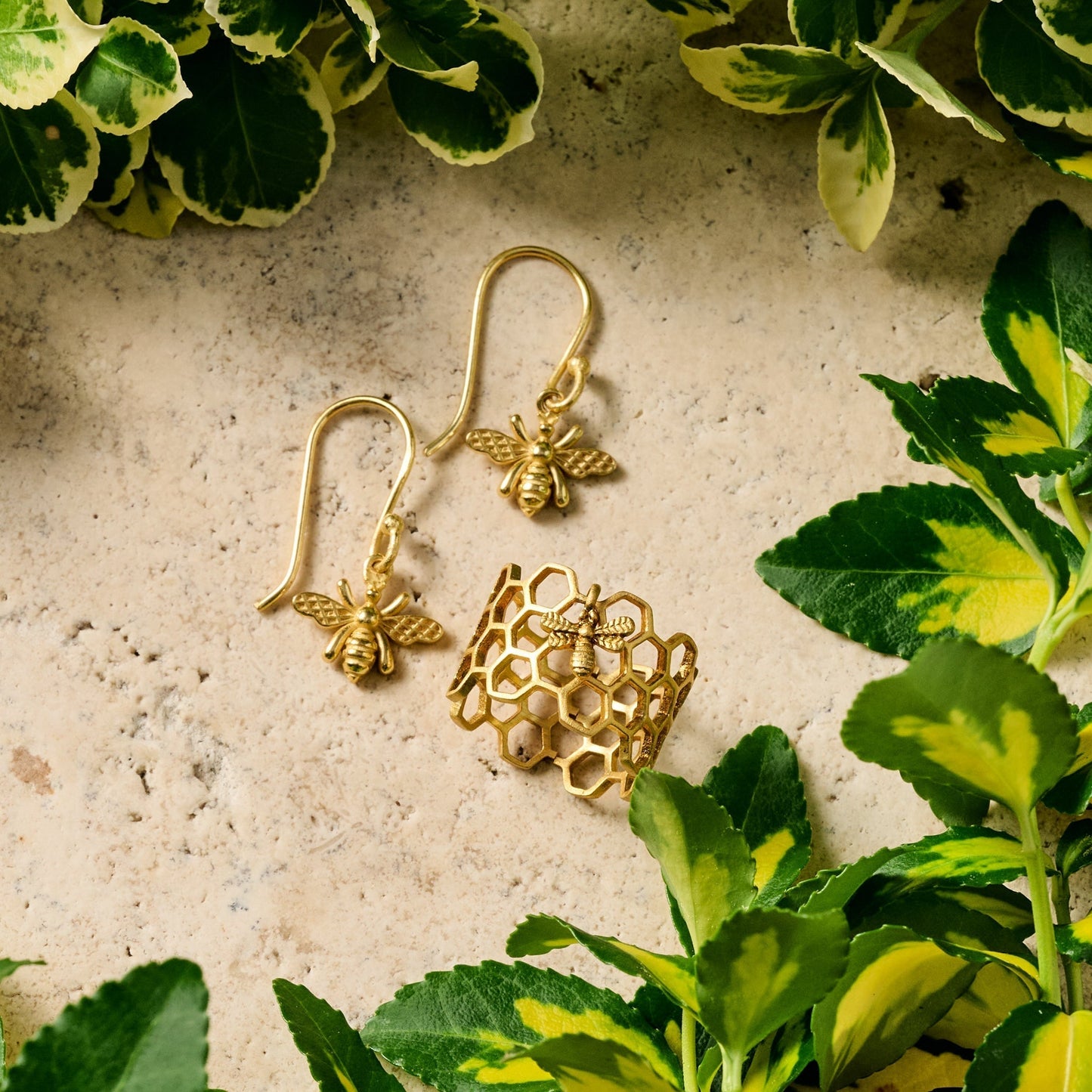 Bee Charmed Honeycomb Ring