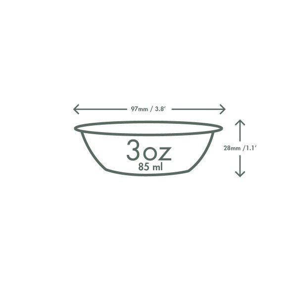 3oz 96-Series PLA cold cup insert (QTY:1000)