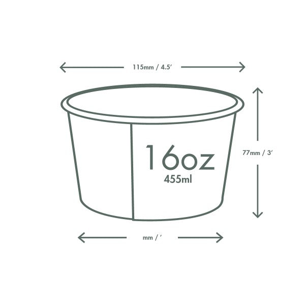 16oz soup container, 115-Series (QTY:500)