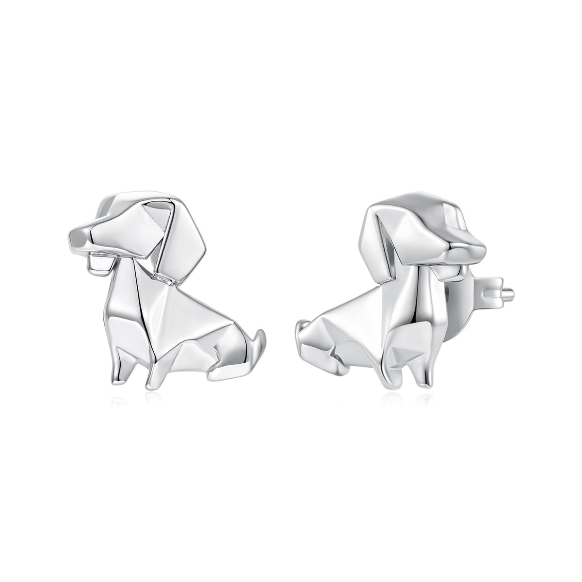 925 Sterling Silver White Gold Plated 1.1 x 1.1 cm Brass Earrings for Women