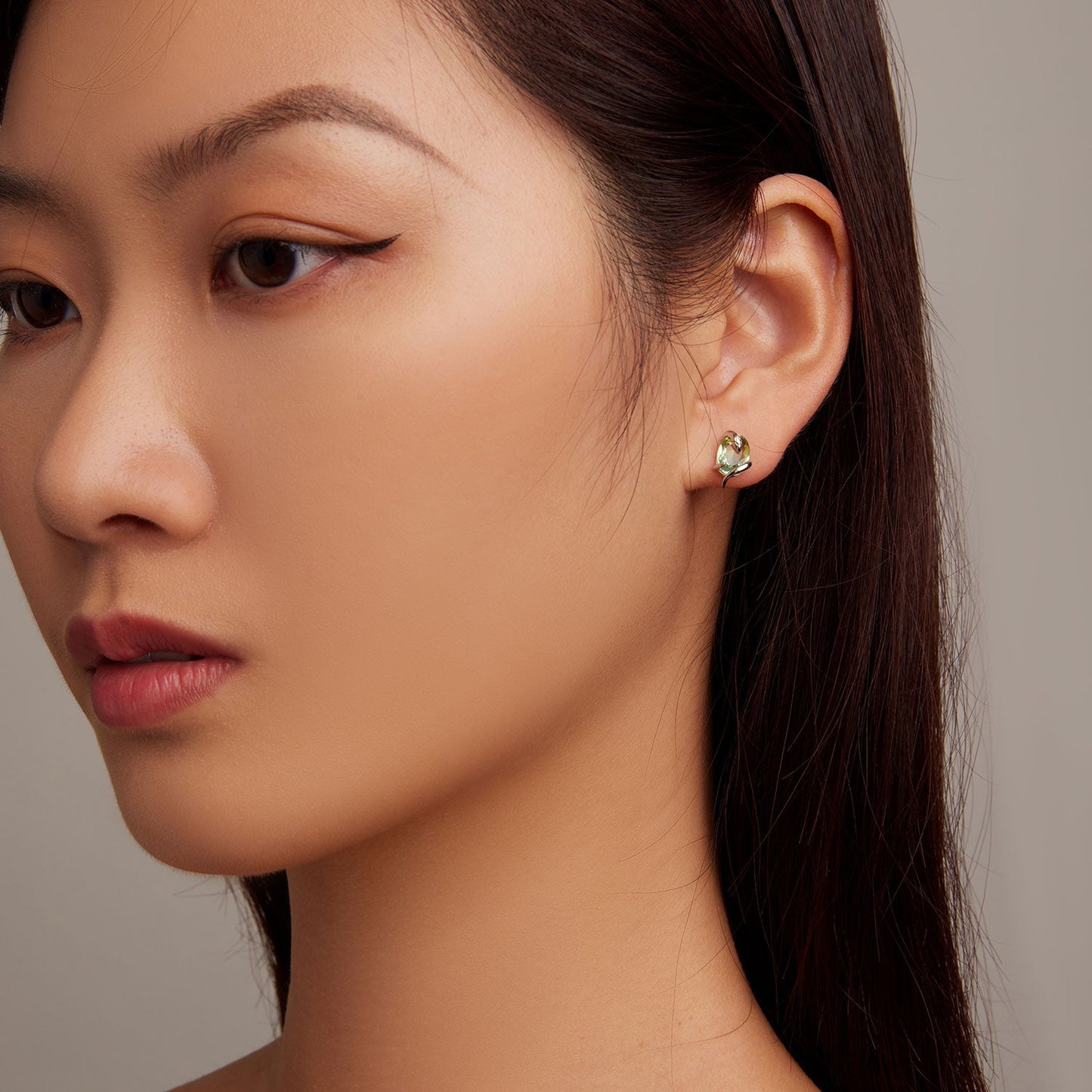 925 Sterling Silver Transparent Glass Earrings for Women