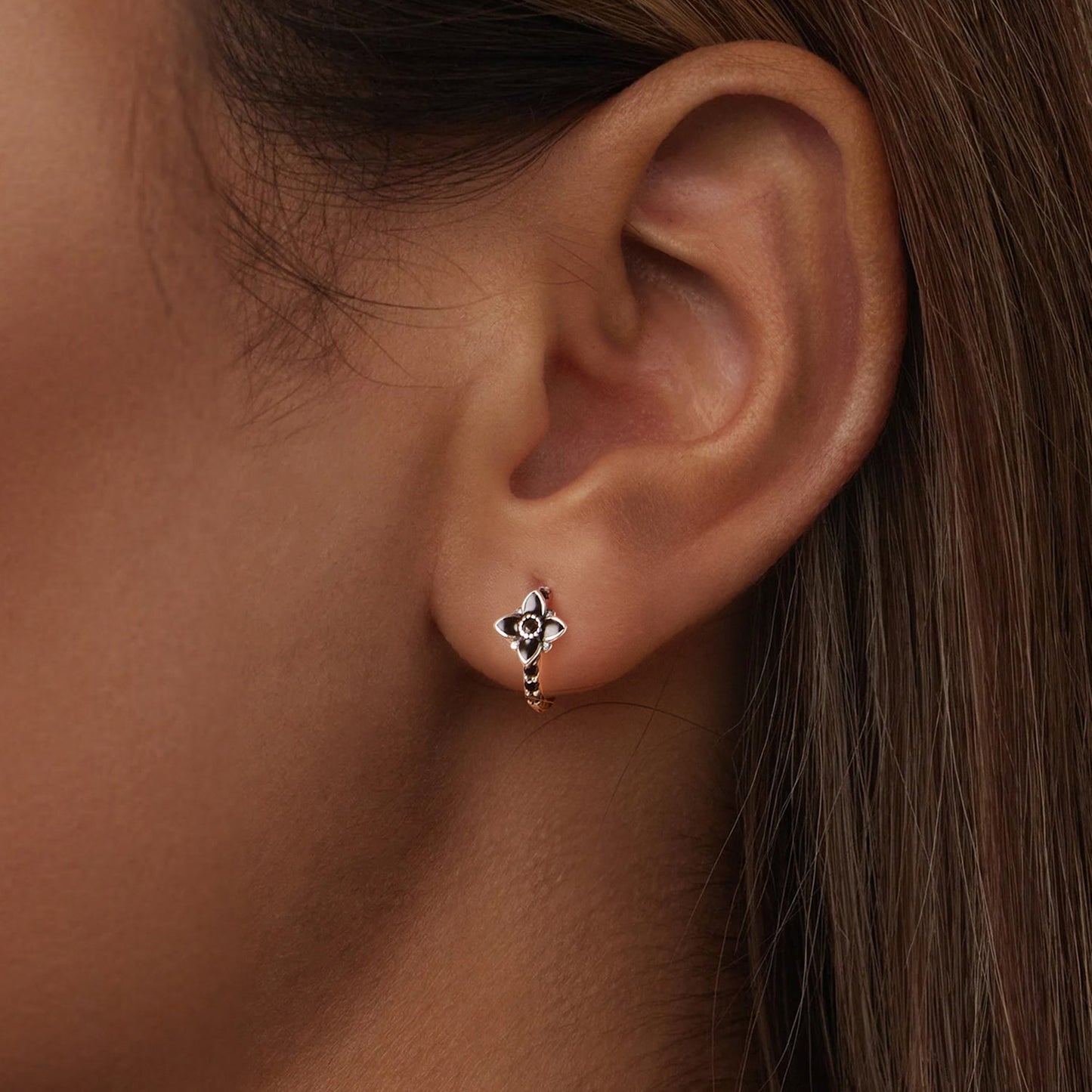 925 Sterling Silver Enamel and CZ Earrings for Women