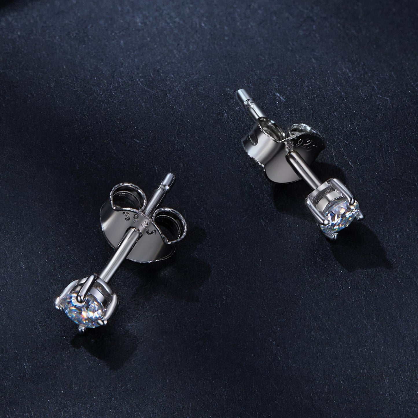 S925 Sterling Silver 3mm Moissanite Earrings for Women