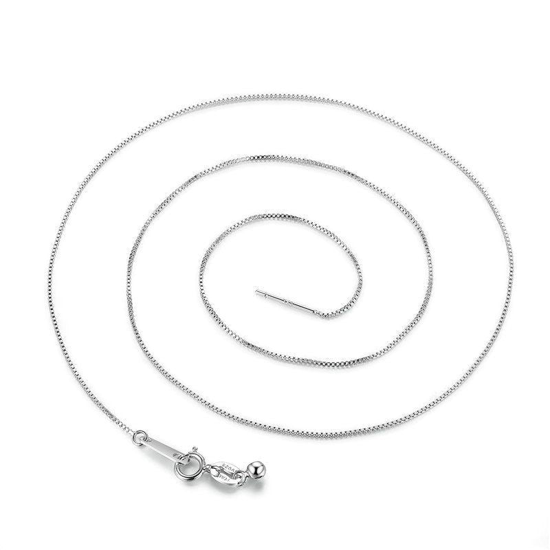 925 Sterling Silver Plated Platinum 45cm Necklace for Women