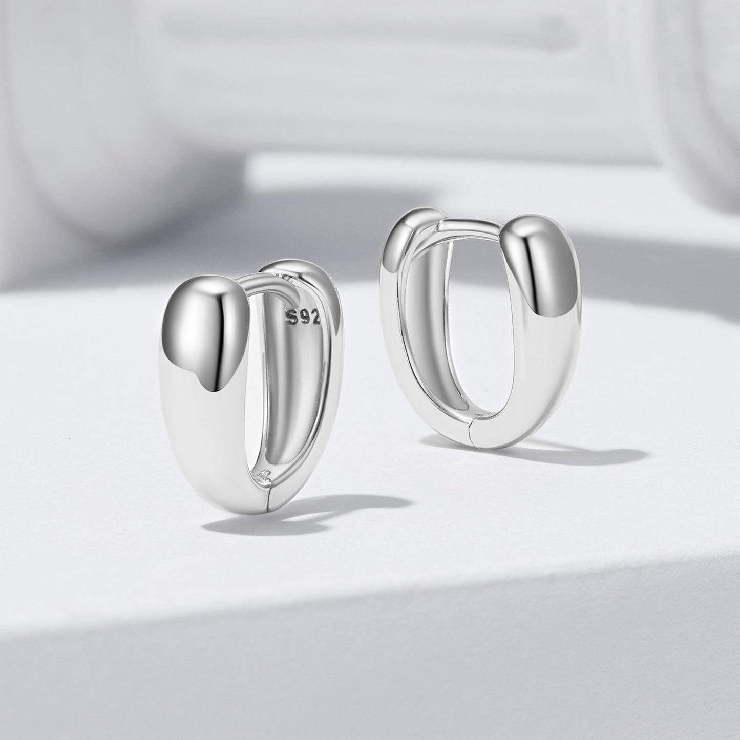 925 Sterling Silver Oxidized Earrings 12x5mm for Women