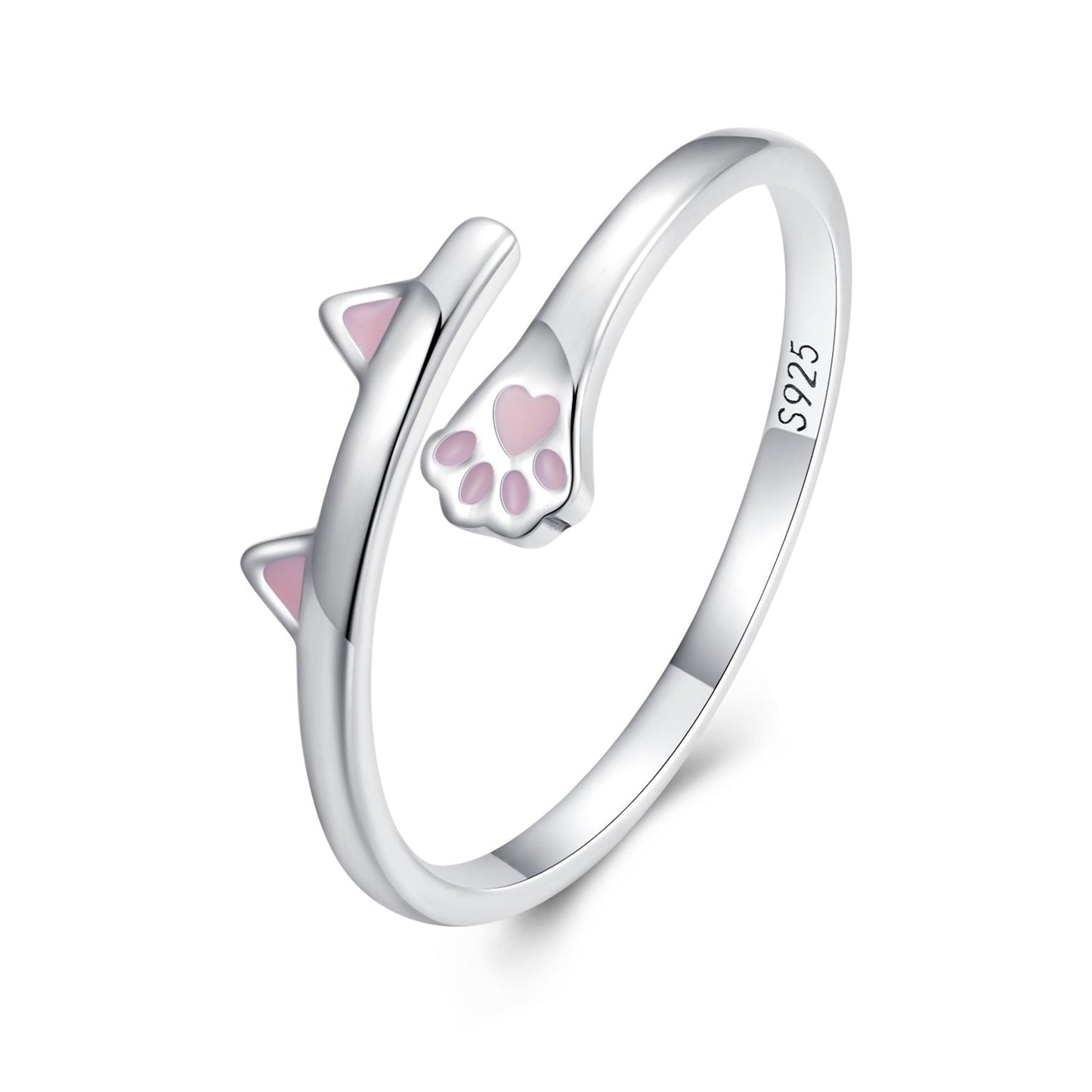S925 Sterling Silver Enamel Oxidized Ring