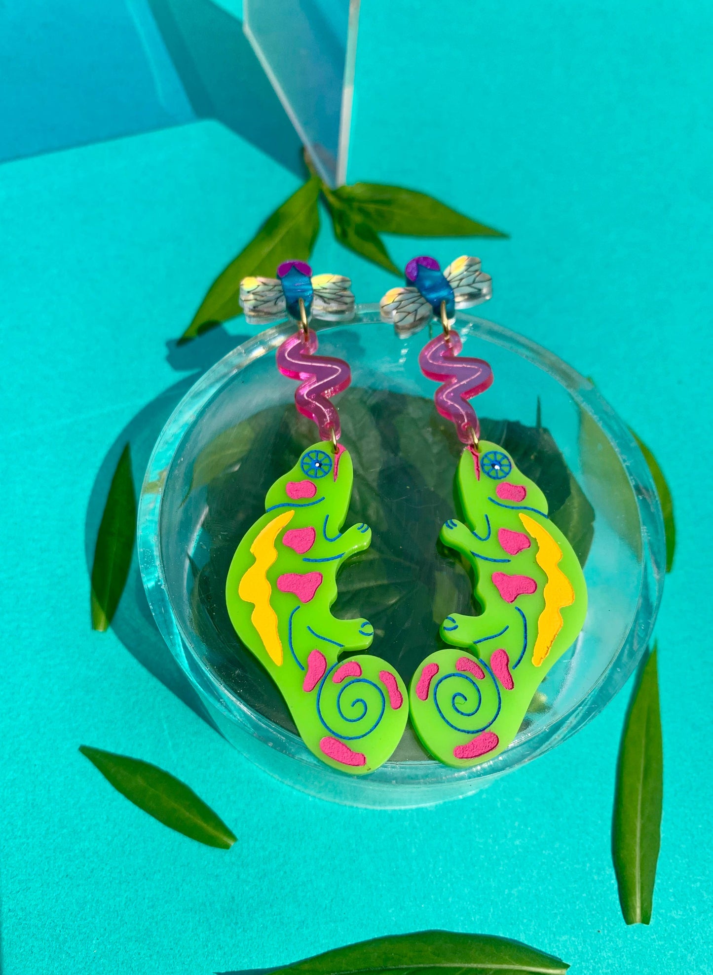 Chameleons Acrylic Earrings