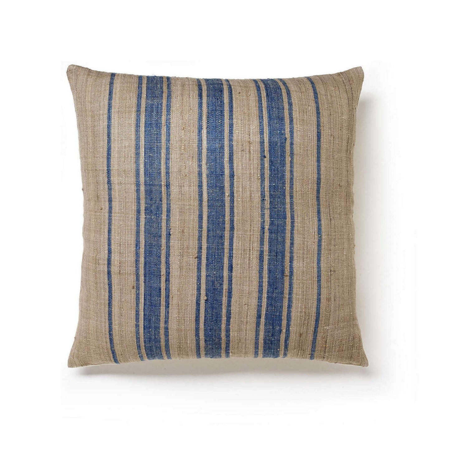 Striped Silk Pillow with Down-Alternative Insert – Handspun, Handwoven & Cruelty-Free