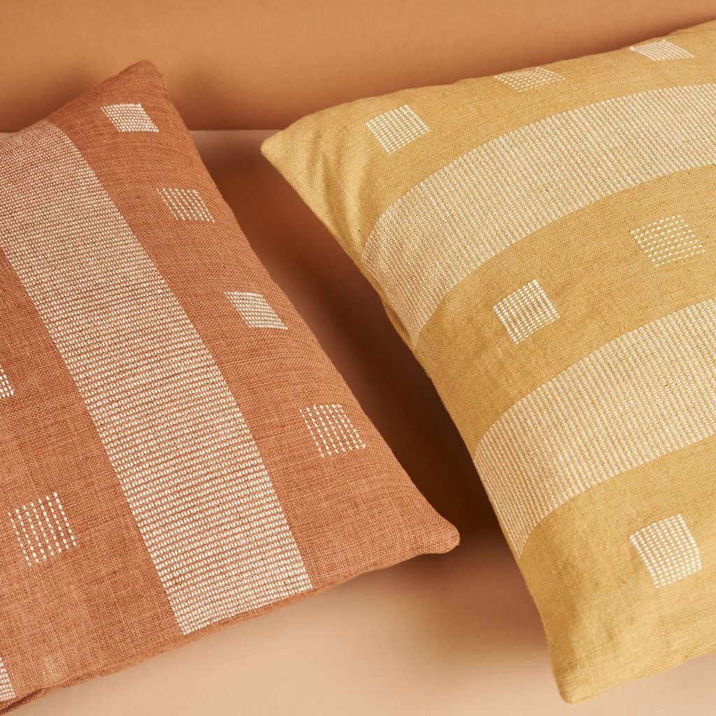 Chokor Nira Brown Organic Cotton Handloom Pillow
