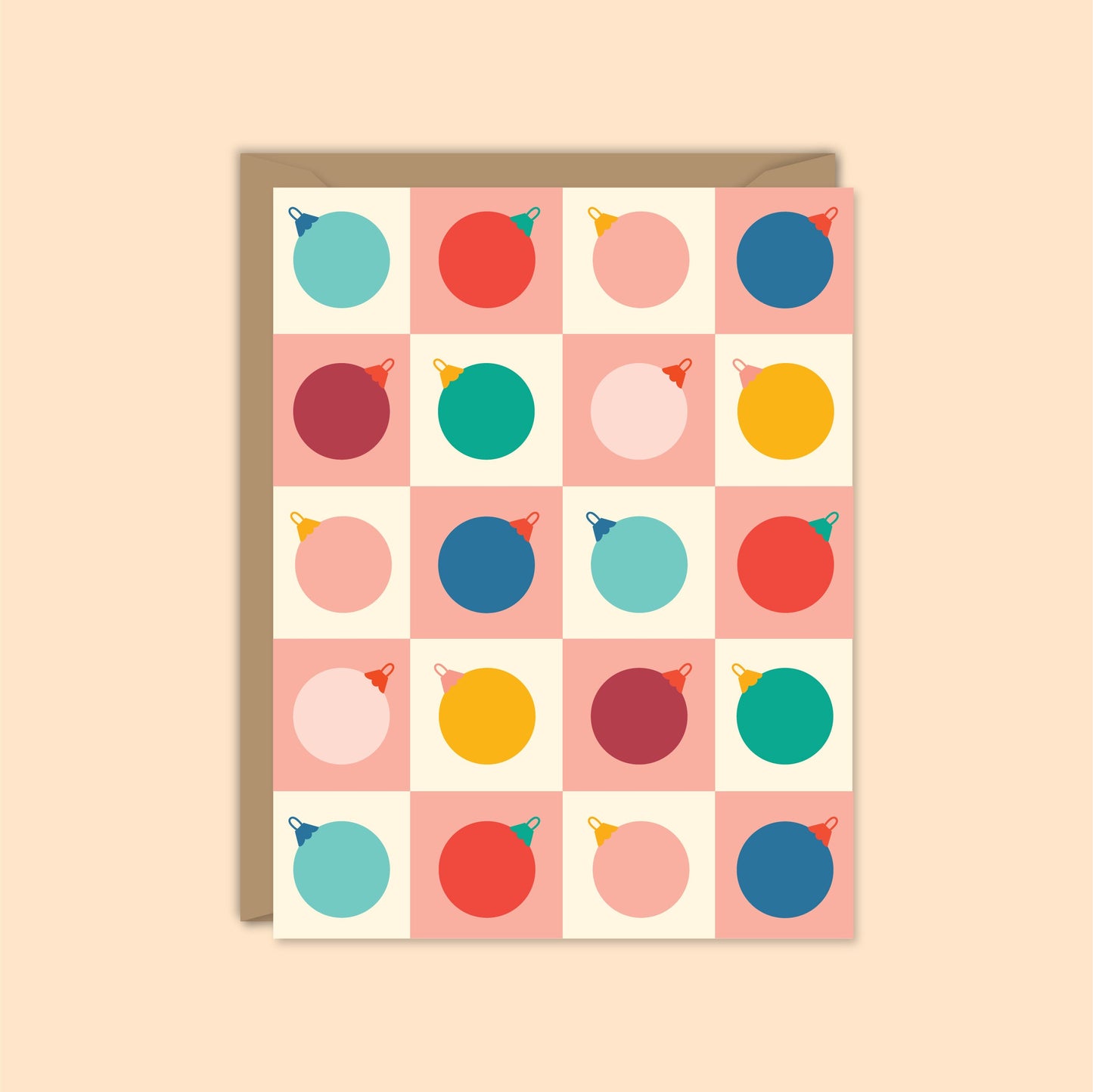 Modern Christmas Ornaments Card-Boxed Set of 8 Cards