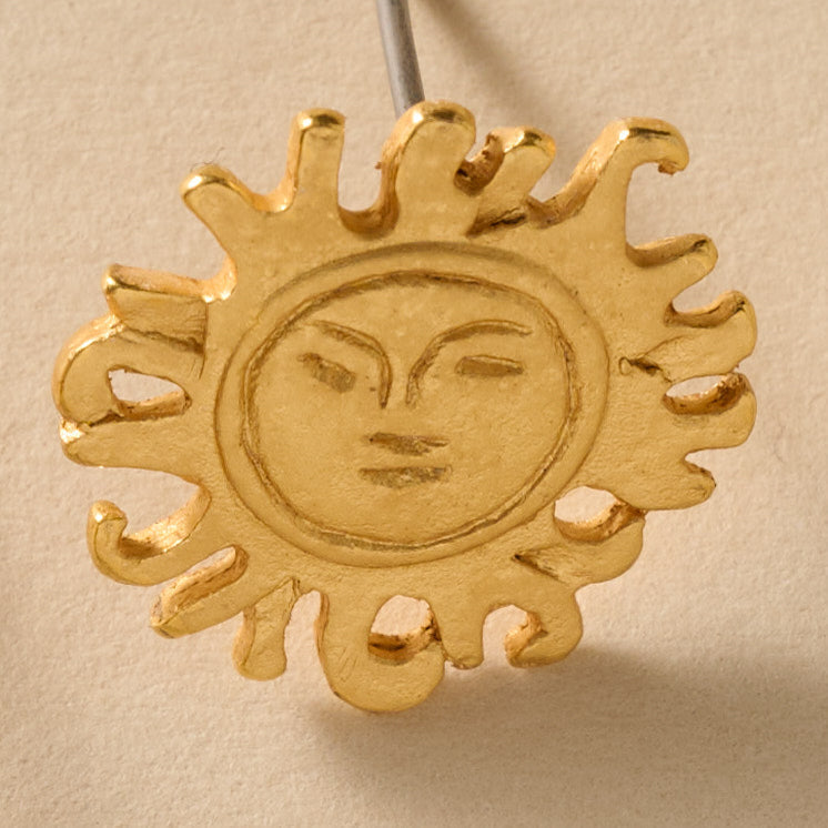 Calida Gold Plate Sun Post Earrings