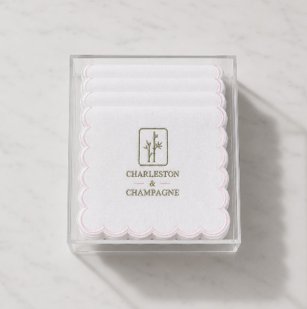 Embroidered Mahjong Mix Cocktail Napkins (Set of 6)
