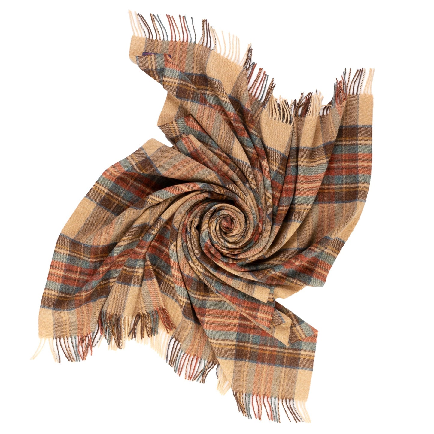 Highland Tweeds Shetland Lambswool Throw (Antique Dress Stewart)