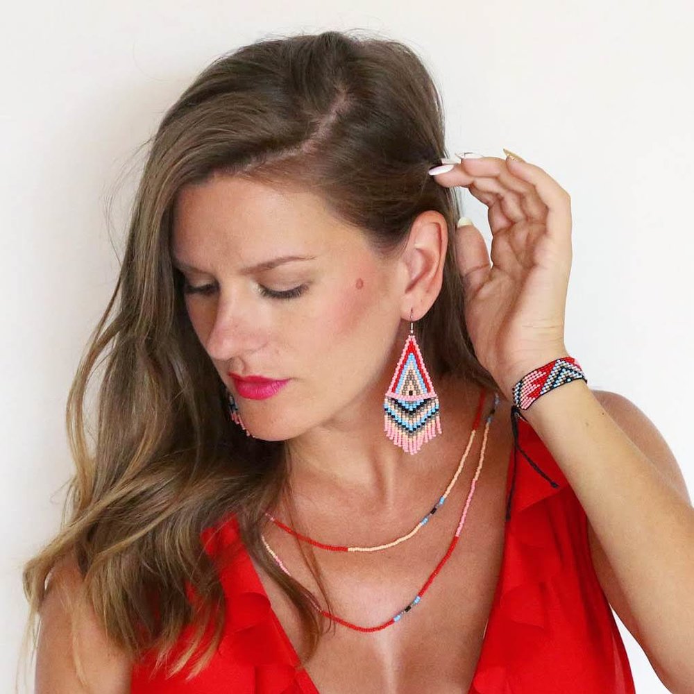 Bubble Gum Embera Earrings