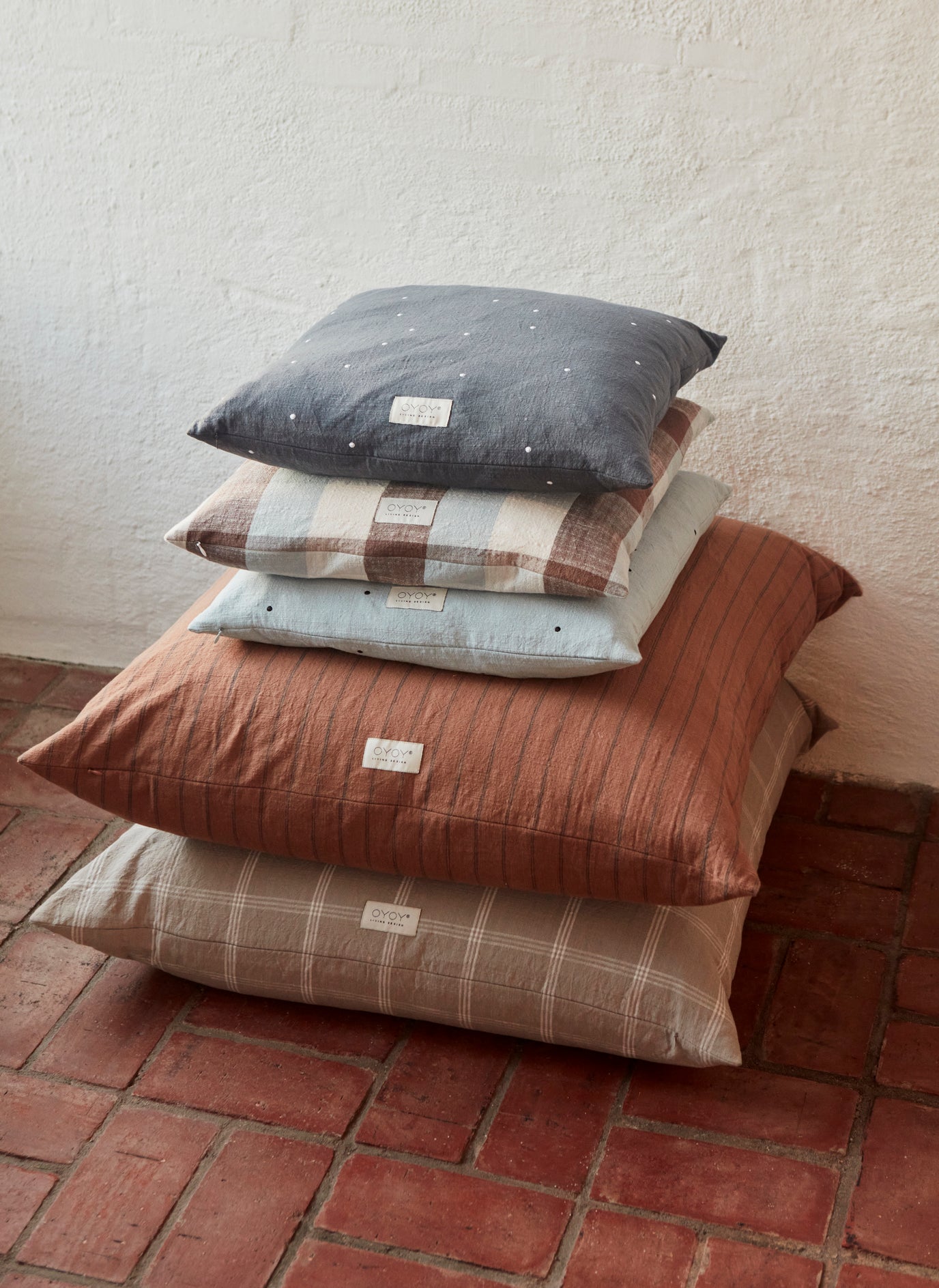 Kyoto Dot Cushion Cover Square - Dusty Blue