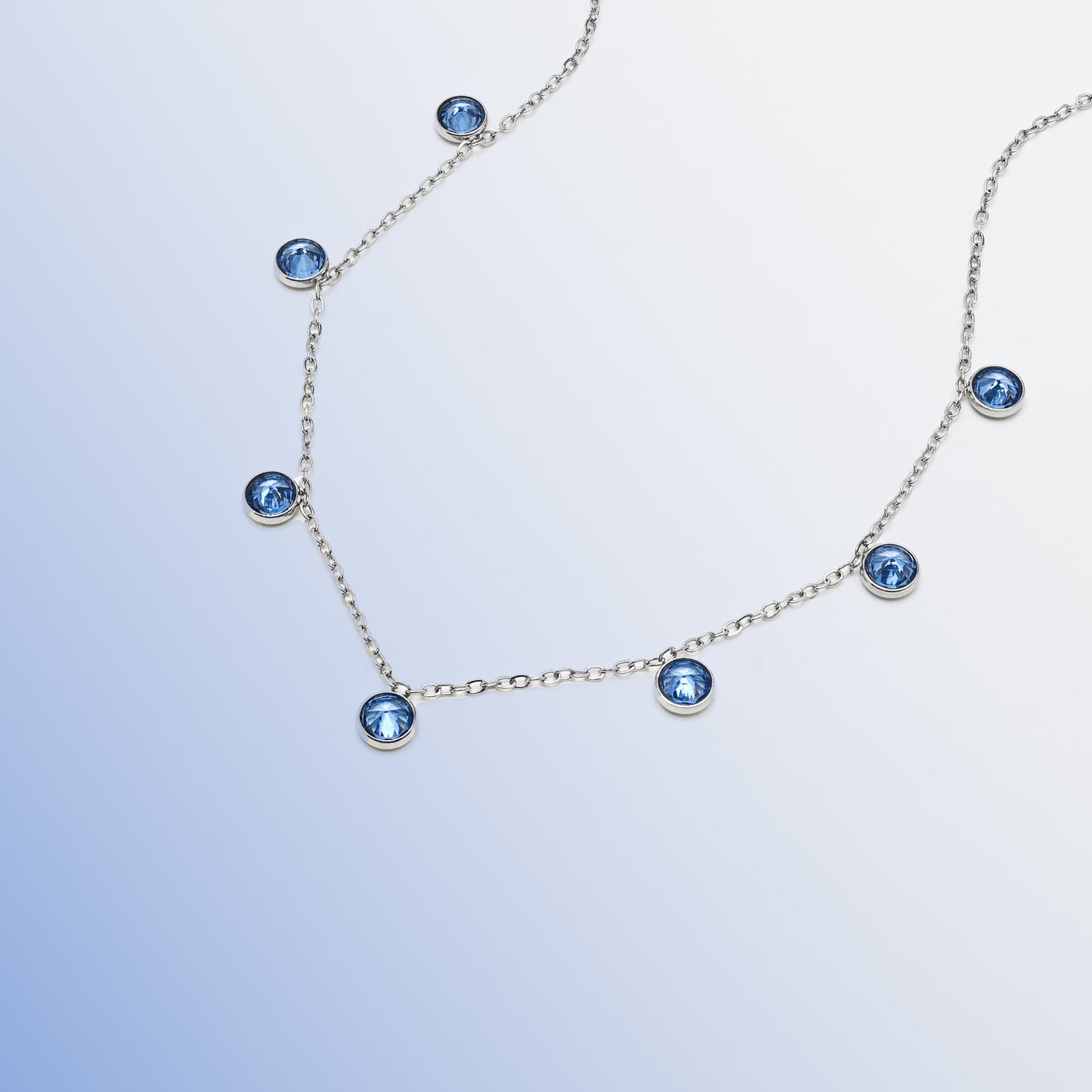 Guiding Lights Necklace in Silver & Blue