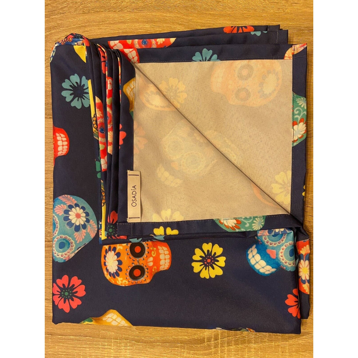 Osadia Handmade Blue Calavera Tablecloth - Osadia Concept Store