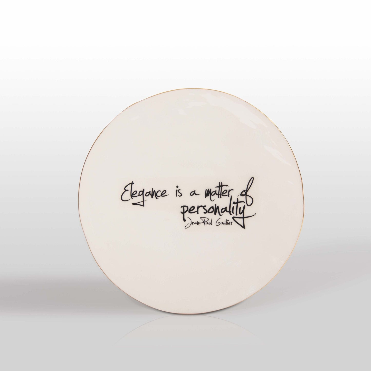 “Elegance Is A Matter Of Personality” Jean Paul Gaultier - Large Platter with Quote - In Stock