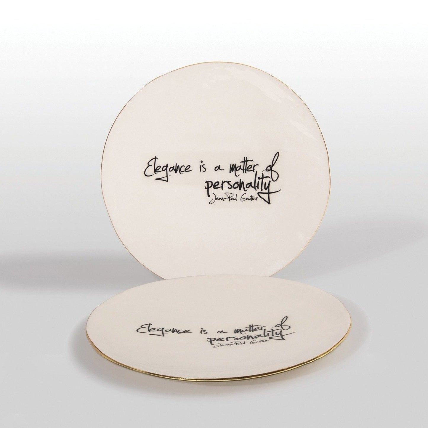 “Elegance Is A Matter Of Personality” Jean Paul Gaultier - Large Platter with Quote - In Stock