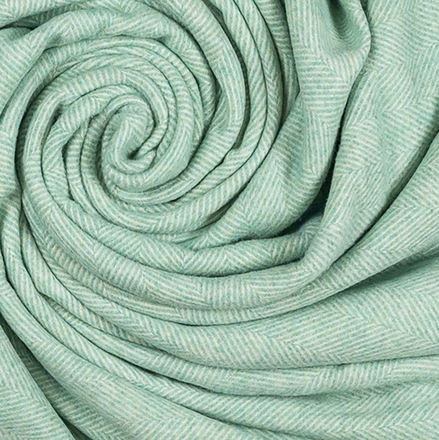 Southampton Home Merino Wool Herringbone Throw (Sea Glass) - Osadia Concept Store
