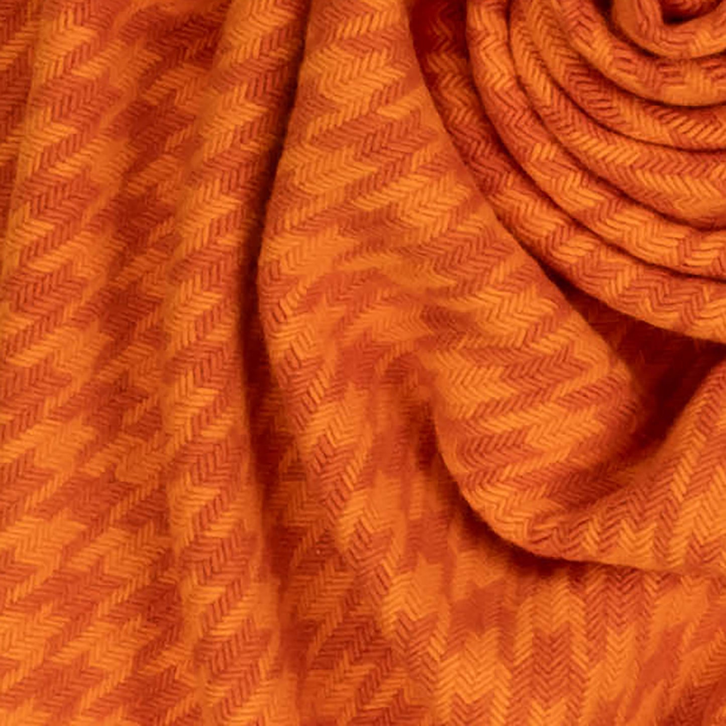 Southampton Home Naturally Weighted Houndstooth Throw ~ Orange ~