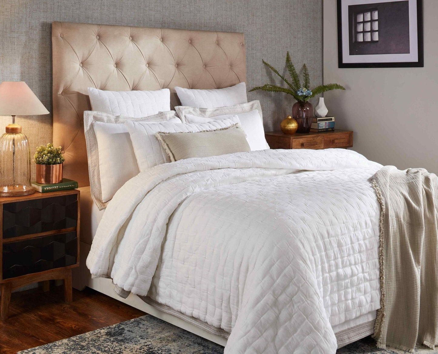 Sophie Hand Pinched Linen Quilt