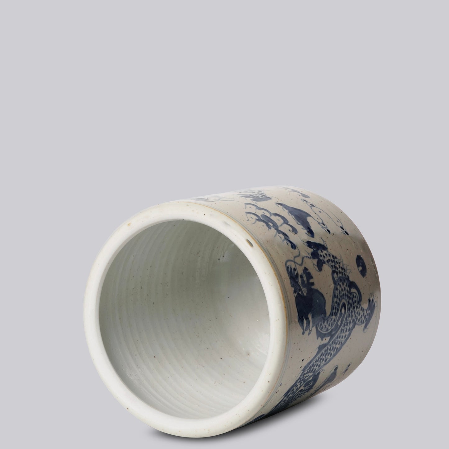 Blue and White Porcelain Dragon Footed Cachepot