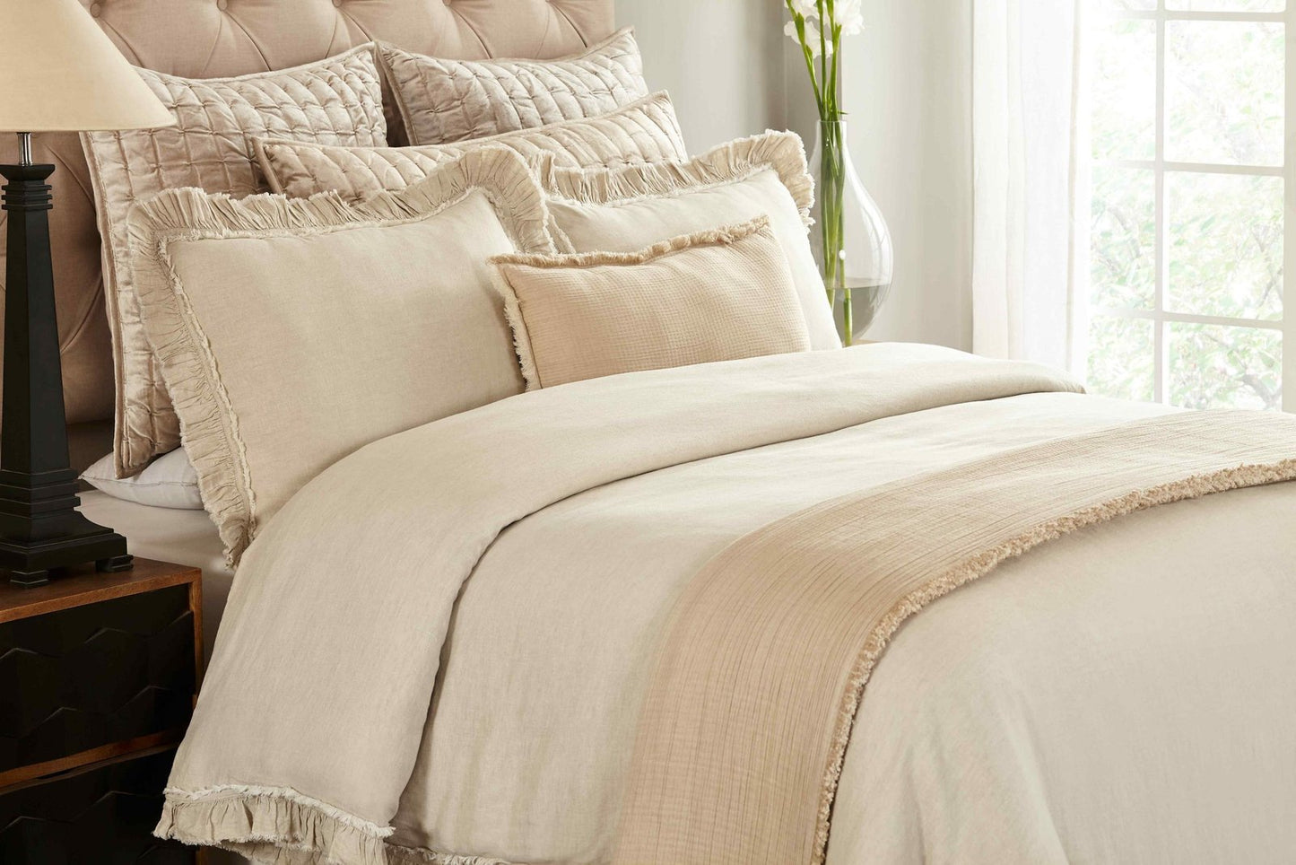 Ruffle European Linen Duvet Cover