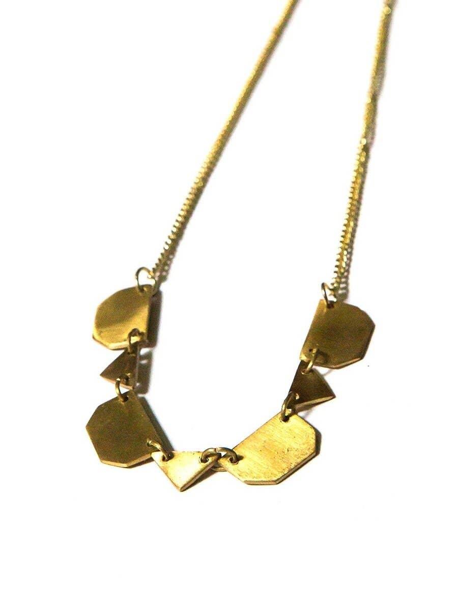 Hidden Valleys Necklace - Brass