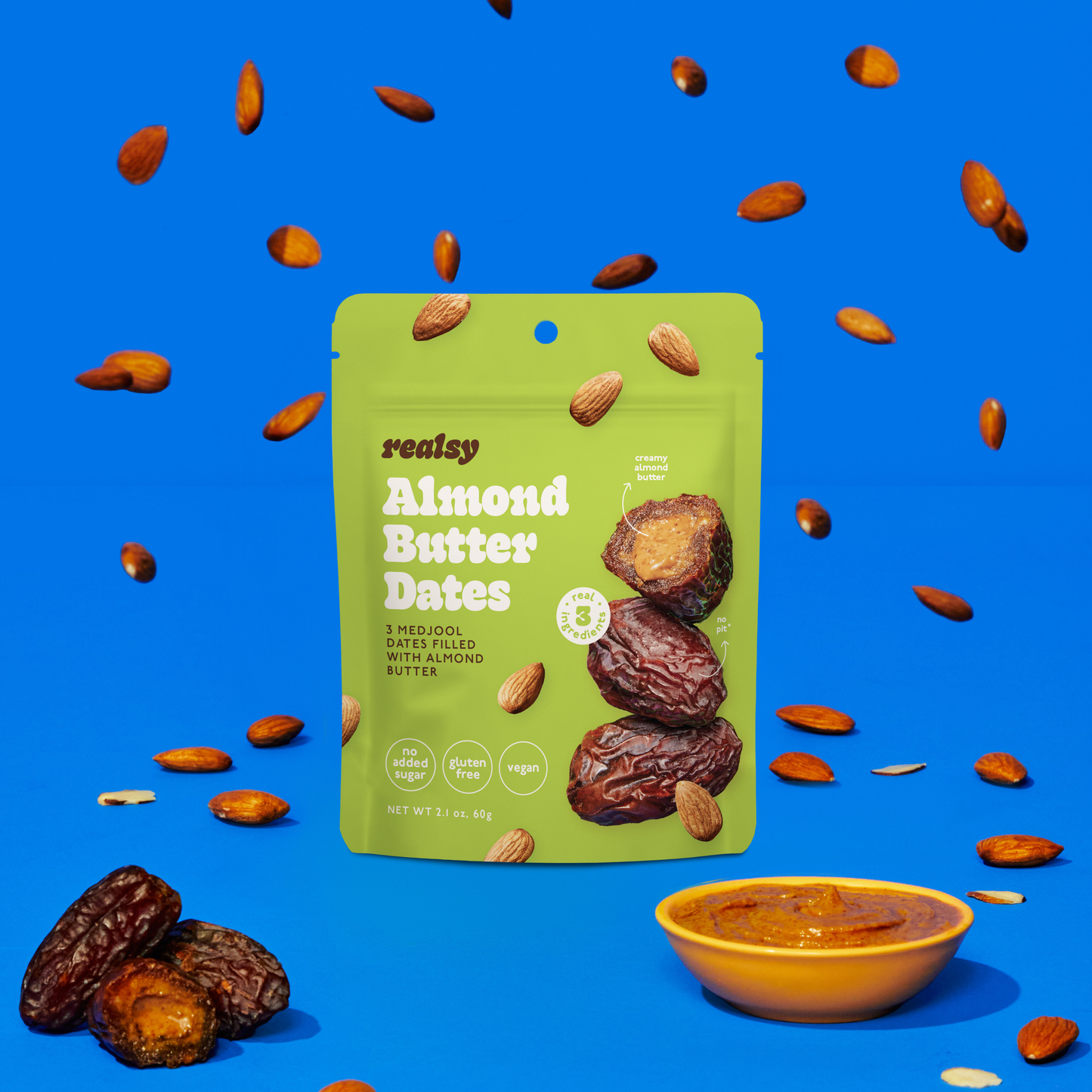 Almond Butter Filled Medjool Date Snack Pack