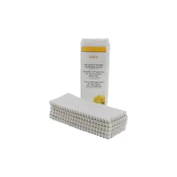 Gigi Bleached Muslin Epilating Strips Small (1.75 x 4.5) 100 Strips - 16 Oz