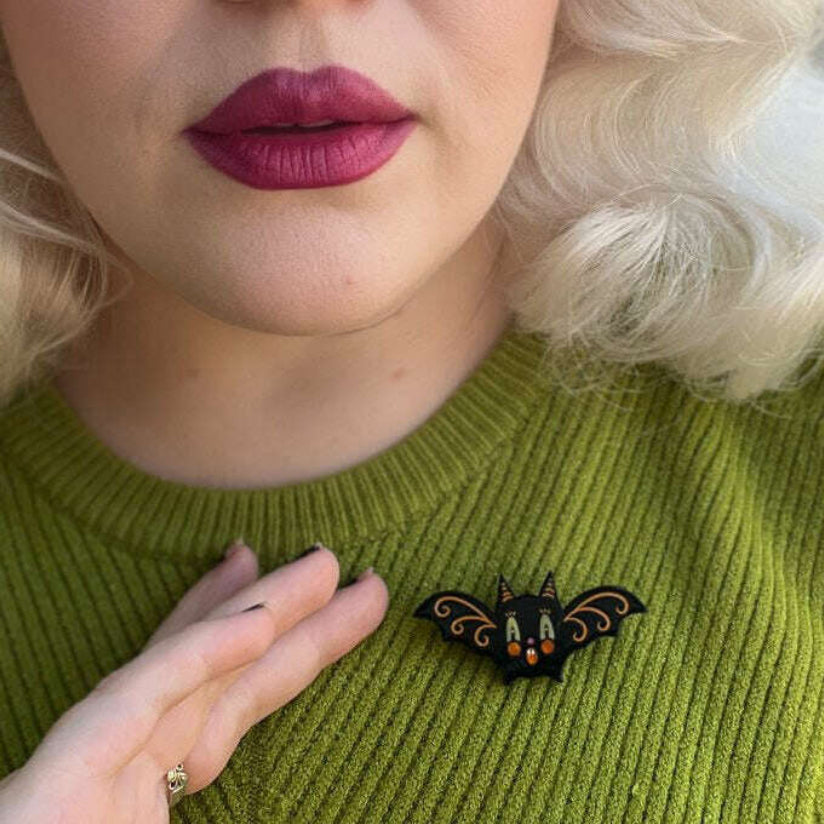 Gothic Glam Bat Brooch by Johanna Parker x Lipstick & Chrome