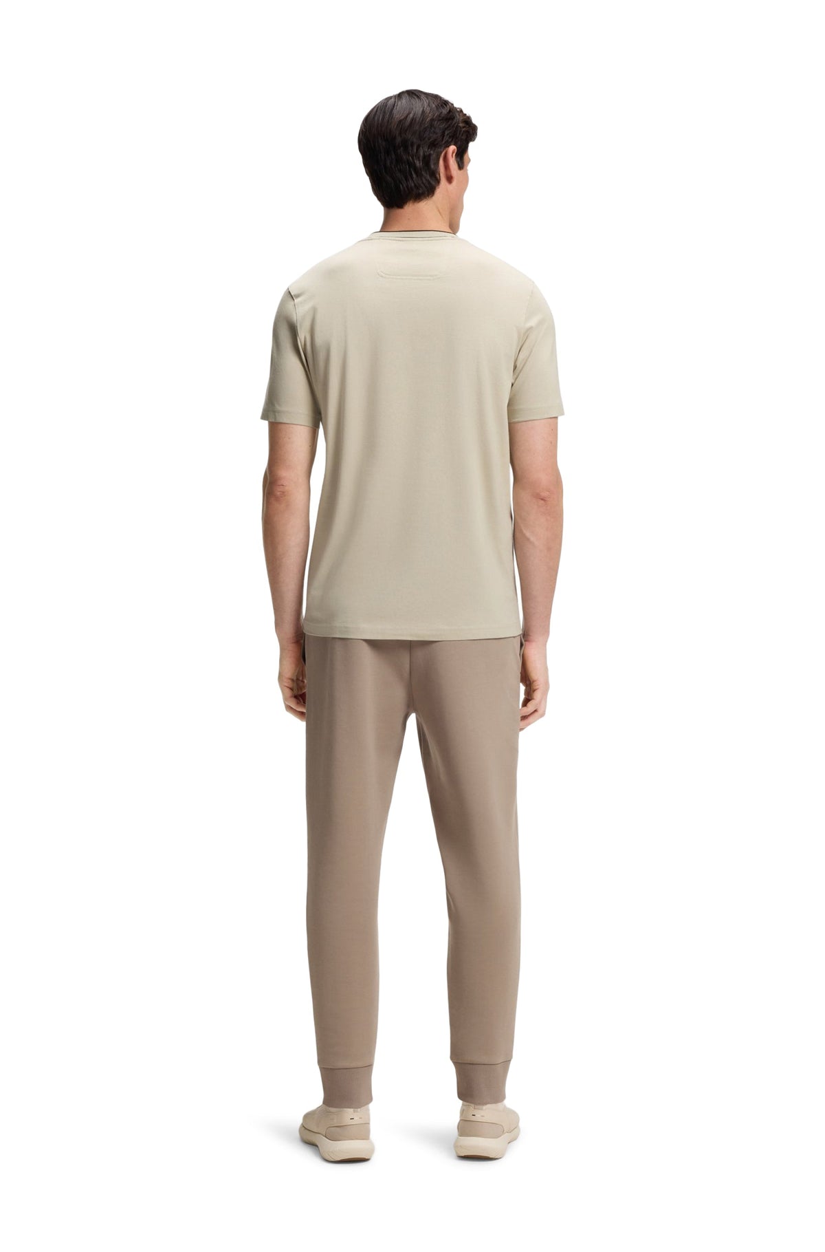 Boss Green Logo Crewneck Tee - Light Beige