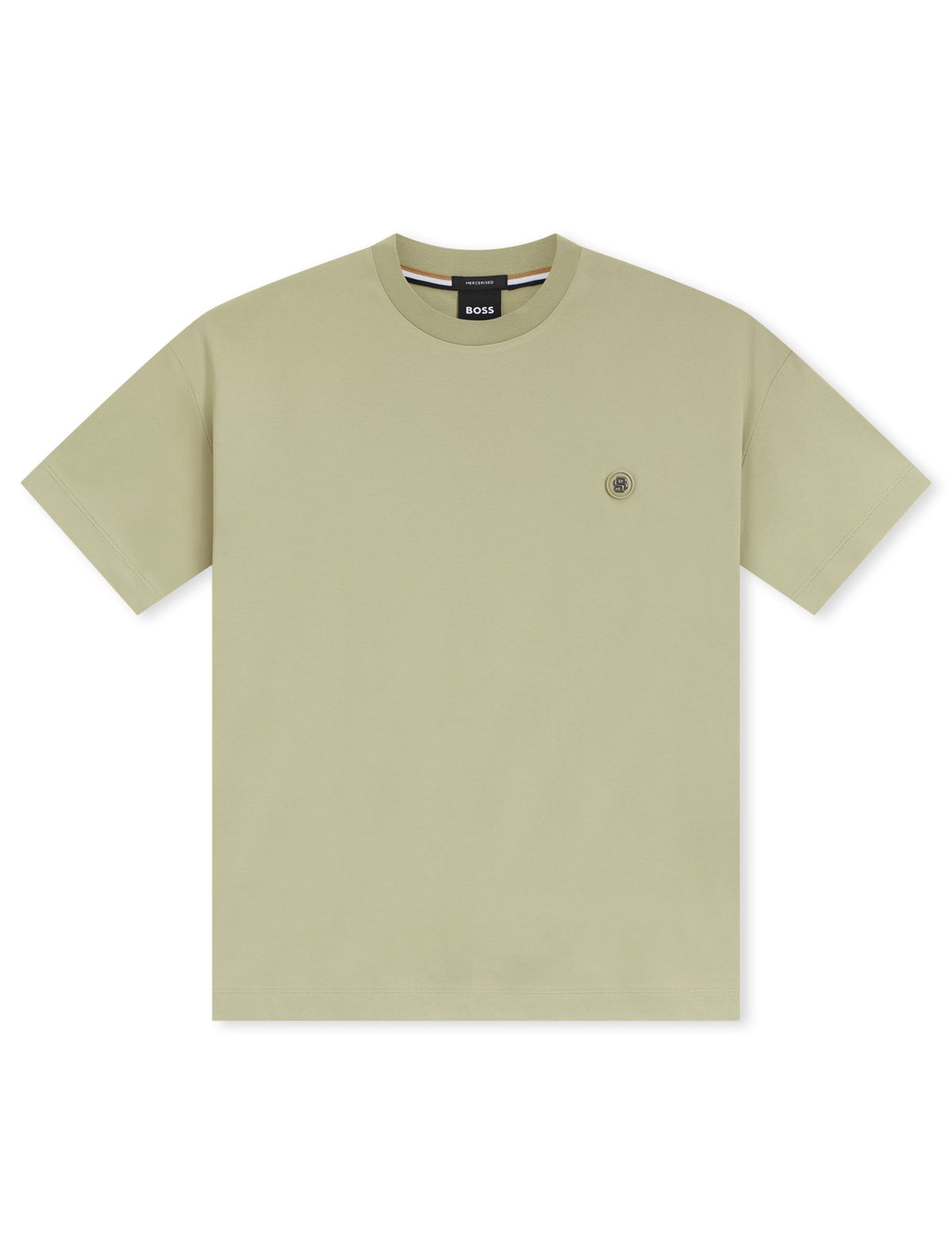 Boss Double-B Monogram Badge Tee - Khaki