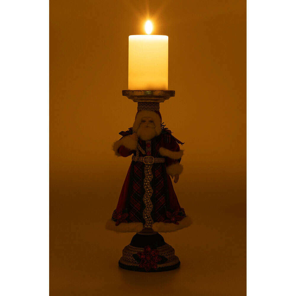Holiday Magic Santa Candlestick by Katherine's Collection
