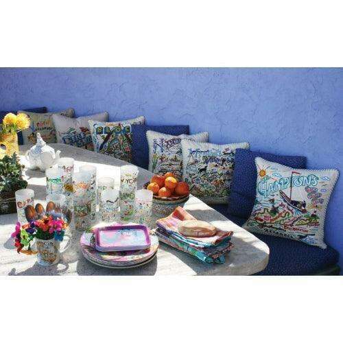 Hudson Valley Hand-Embroidered Pillow